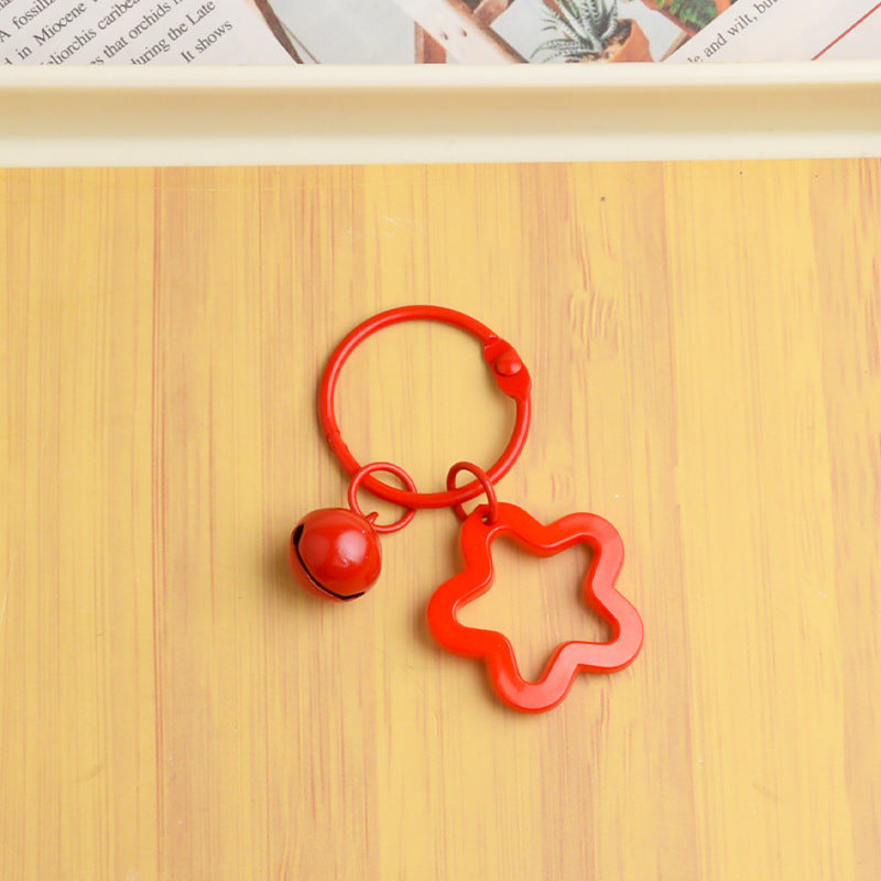 Wholesale 20pcs/pack colorful five-pointed star acrylic keychain pendants